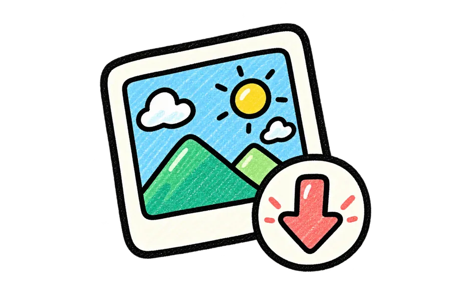 Downloaded landscape image sticker
